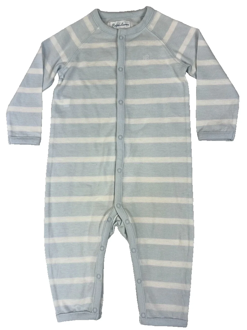 Polo Ralph Lauren Coverall Baby Size 6 Months One Piece Fleece full Button Front
